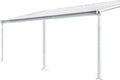 Carport, Home Deluxe, Weiß, Montagematererial I Pavillion Pergola, H: 557 x 303 x 226/278 cm, Terrassenüberdachung Solis, inklusive. Hohlkammerplatten