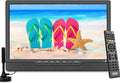 Modell 14 mit 0-Zoll-LCD-Fernseher DVB-T2 SOYAR Tragbarer, Mini-Freeview-TV, Fernbedienung, HDMI IN., 14 mit, wiederaufladbarem Akku, USB-Anschluss