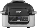 Ninja Heißluftfritteuse AG301EU, Fassungsvermögen 5,7L, Foodi Grill & Airfryer, 5-in-1, in Schwarz, Air Fryer, spülmaschinenfeste Teile, Silber