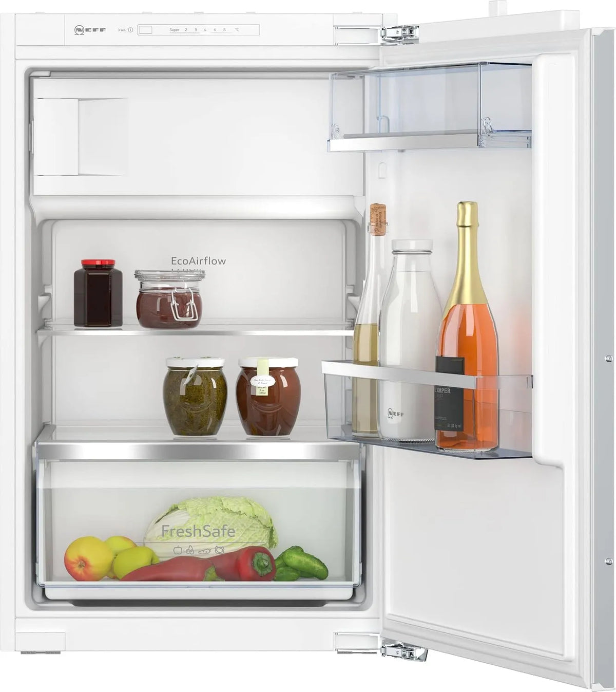 Neff Gefrierschrank KI2222FE0, Maße 88x56 cm, Gefrieren 15l, HxB, Fresh Safe, Flachscharnier, N 50, Einbaukühlschrank mit, Kühlen 104l, 35dB