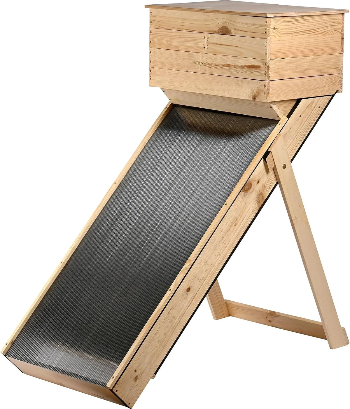 Schrank, Großer Dörr zum Trocknen von Kräutern, Gewürz- und Heilpflanzen, dobar Solar-Trockner aus Holz stehend für Obst und Gemüse, Natur