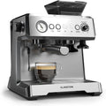 Klarstein Espresso-Siebträgermaschine 3-l-Wassertank, Leistung 1.350 W, Integriertes Präzisionsmahlwerk, Tassenwärmer, 20 Bar, Dampfdüse