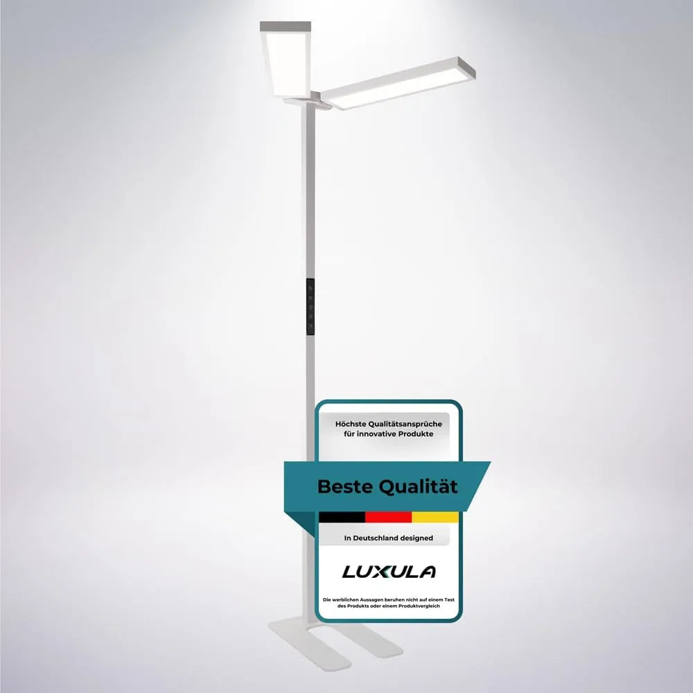 Büro Stehlampe DUO Modell RG0 4000K 8500 LUXULA LED, UGR 98 Vollspektrum