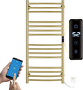 Elektrisch Gebürstetes Gold 185W ESOP Badheizkörper, WiFi Handtuchheizkörper Elektrisch 110 * 60cm Heizkörper Heizung Digitalanzeige