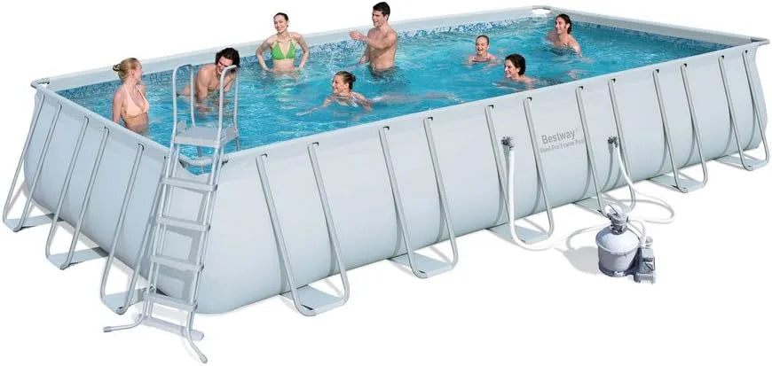 Bestway Pool 56475, Maße 732 x 366 x 132 cm, mit Rahmen, Höhe