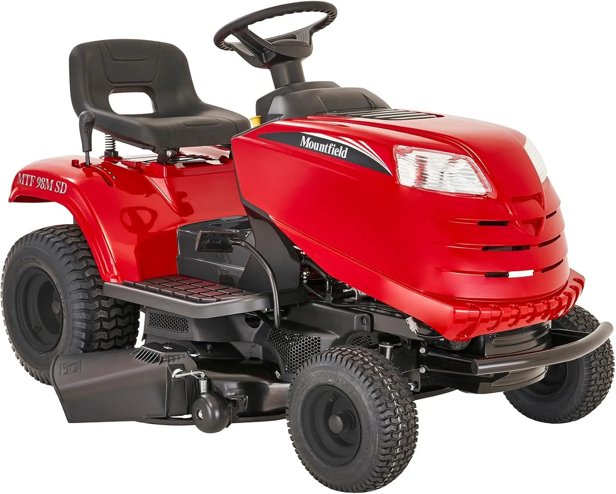 Rasenmäher, Mountfield Aufsitzrasenmäher MTF 98M SD, 352 cm³, Breite 98 cm, Rasenflächen bis 8.000 m², Seitenauswurf, Optionaler Mulchaufsatz
