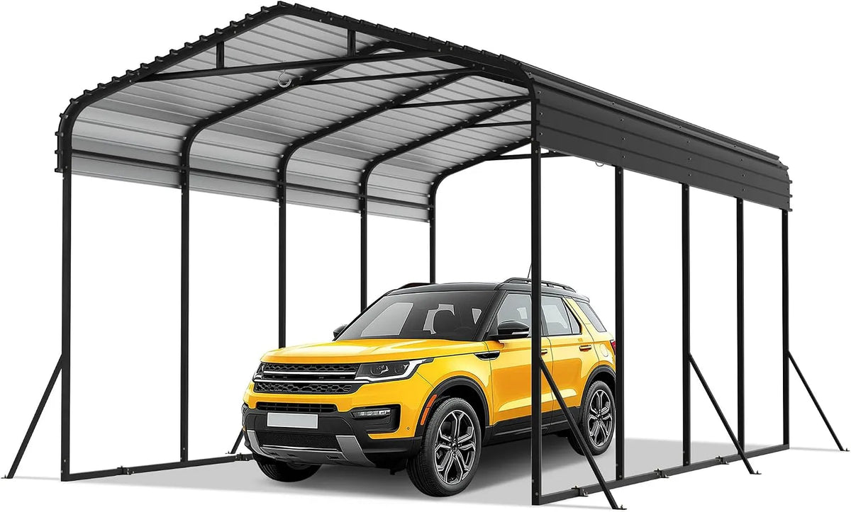 Carport FIVMEN, Auto Metall 370x600 cm Überdachung Autoüberdachung Garage, Wetterfest