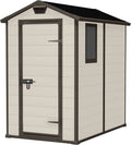 Gartenhaus Keter 4x6S, Manor wetterfest 3.8m³, Außenmaße: BxTxH:130x192x198cm, Innenmaße: BxTxH:111x177x190cm, Kunststoff, Outdoor, beige
