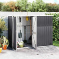 Gerätehaus, Anthrazit 225x89x161 cm Verzinkter Stahl, Gerätehäuser Metall Mit Schrägem Dach, Gartenhütte Container Haus Zum Wohnen Für Gartengeräte