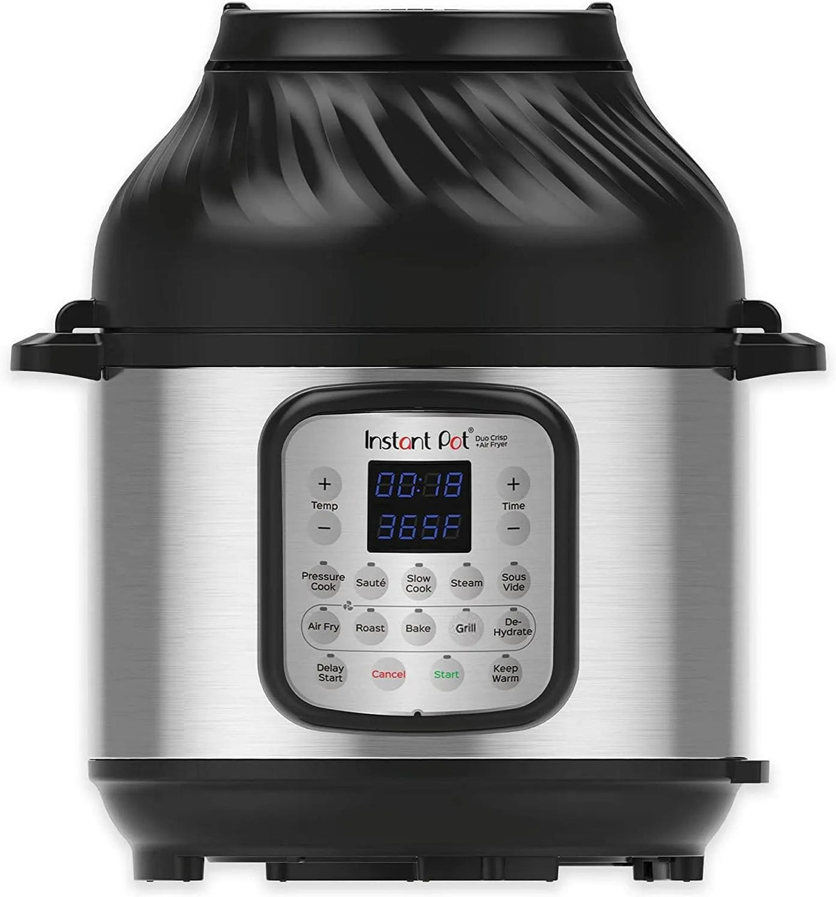Instant Pot, Dampfgarer, DUO CRISP + Air Fryer 8L Multikocher. 11 Funktionen in 1: Schnellkochtopf, Bratpfanne, Metall, Slow Kocher