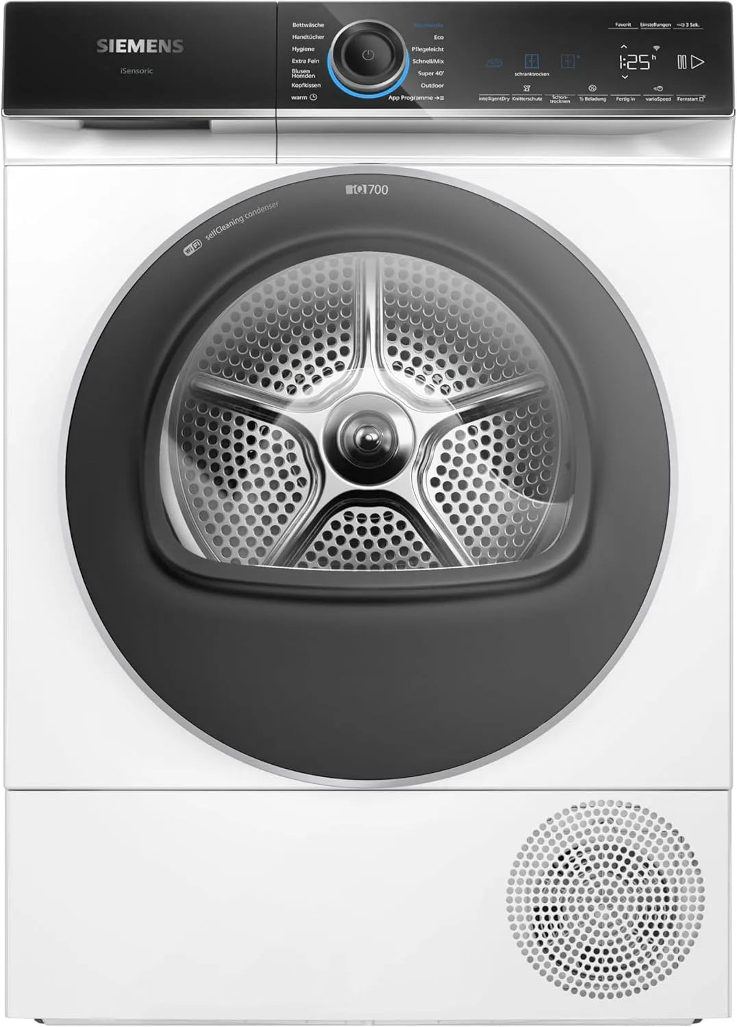 Siemens Wärmepumpentrockner WQ46B2D41 iQ700, Gewicht 9 kg, über Home Connect mit Waschmaschine verbinden, Extrem Leise, varioSpeed, Halbe Beladung