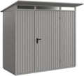 Gerätehaus RAL 7016, 1-flügelig, 3 Größen, 5 Farben, 3,79 m², Trend Pultdach, Geräteschuppen, Gartenhaus, Aluminium-Bodenrahmen