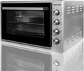 Grill, Temperatur bis zu 320 °, 2 Backbleche und 1, emailliert, Elektrischer Ofen 70 l mit Drehspieß, Doppelglas mit Licht und Timer 1 Drehspieß