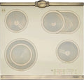 Kochfeld KCT 6185, Autarkes High-Light Elektro 60 cm, Glaskeramik 4 Platten, Kaiser Empire ElfEm, Retro Design, Touch Control, Zweikreis- & Bräterzone
