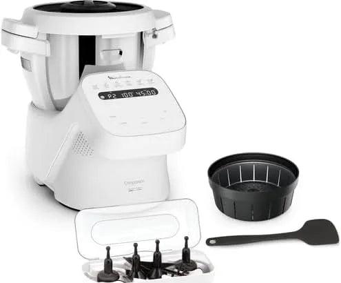 Moulinex Küchenmaschine HF8401F1, Companion Multifunktions für 10 Personen, Kapazität 3 l, 14 Funktionen und manueller Modus, Farbe Grau