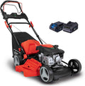 Scheppach Rasenmäher MS150-46E, 7-stufige Höhenverstellung, 46cm Schnittbreite, Fassungsvermögen 55 Liter Fangkorb, Reinigungsfunktion, Stahlgehäuse