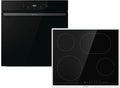 Gorenje Backofen BOS6737E20FBG ECT643BX, + Glaskeramikkochfeld autark, Dark Pepper Set SCD