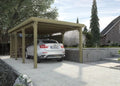 Modell 617 Gr.2 weka Flachdach-Einzelcarport