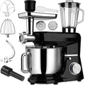 Küchenmaschine Retoo, 3 in 1 1500W Large Stainless Steel Bowl 6L Meat Grinder Kneading Machine