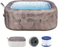 Bestway Whirlpool Braun, für 6 Personen 180 x 180 x 71 cm, Lay-Z-SPA Energiespar Rome AirJet, mit App-Steuerung + integrierter UltraFit -Pumpeneinheit