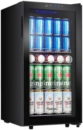 Kühlschrank KRC-86GE, 41 dB, 3-18°C Kühlzone, Flaschenkühlschrank 86 Liter, Kalamera Getränkekühlschrank, Bierkühlschrank mit Touch-Bedienfeld