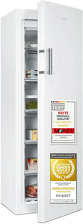 Exquisit Gefrierschrank 4-Sterne-Gefrieren GS5271-NF-H-010D, Alarm-Funktion, Fassungsvermögen 194 Liter, NoFrost, Schnellgefrieren, LED-Display, weiss