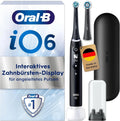 Braun Oral-B iO Series 6 Elektrische Zahnbürste, 2 Aufsteckbürsten, 5 Putzmodi für Zahnpflege, Electric Toothbrush, Display & Reiseetui, Sie
