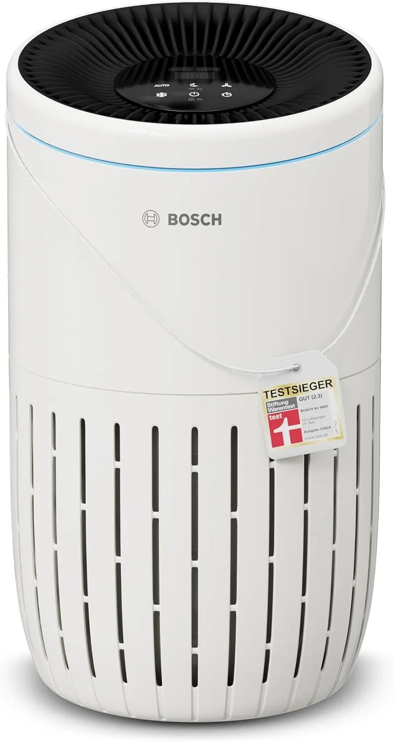 Bosch Luftreiniger 4000, Für Räume bis zu 62,5 m², CADR: 300 m³/h, Smart Sensor, Automatikmodus, < 25 dB, Mit 3-in-1 Luftfilter, Air, Ruhemodus
