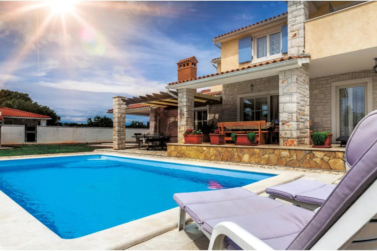 Pool KWAD Styropor, de Luxe mit Ecktreppe Links 600 x 300 x 150 cm Sand