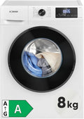 Bomann Waschmaschine 1400 WA 7185.1, Gewicht 8kg, 10 Jahre Motor, 15 Waschprogramme, max. U, Washing Machine mit Dampffunktion, min, robuster