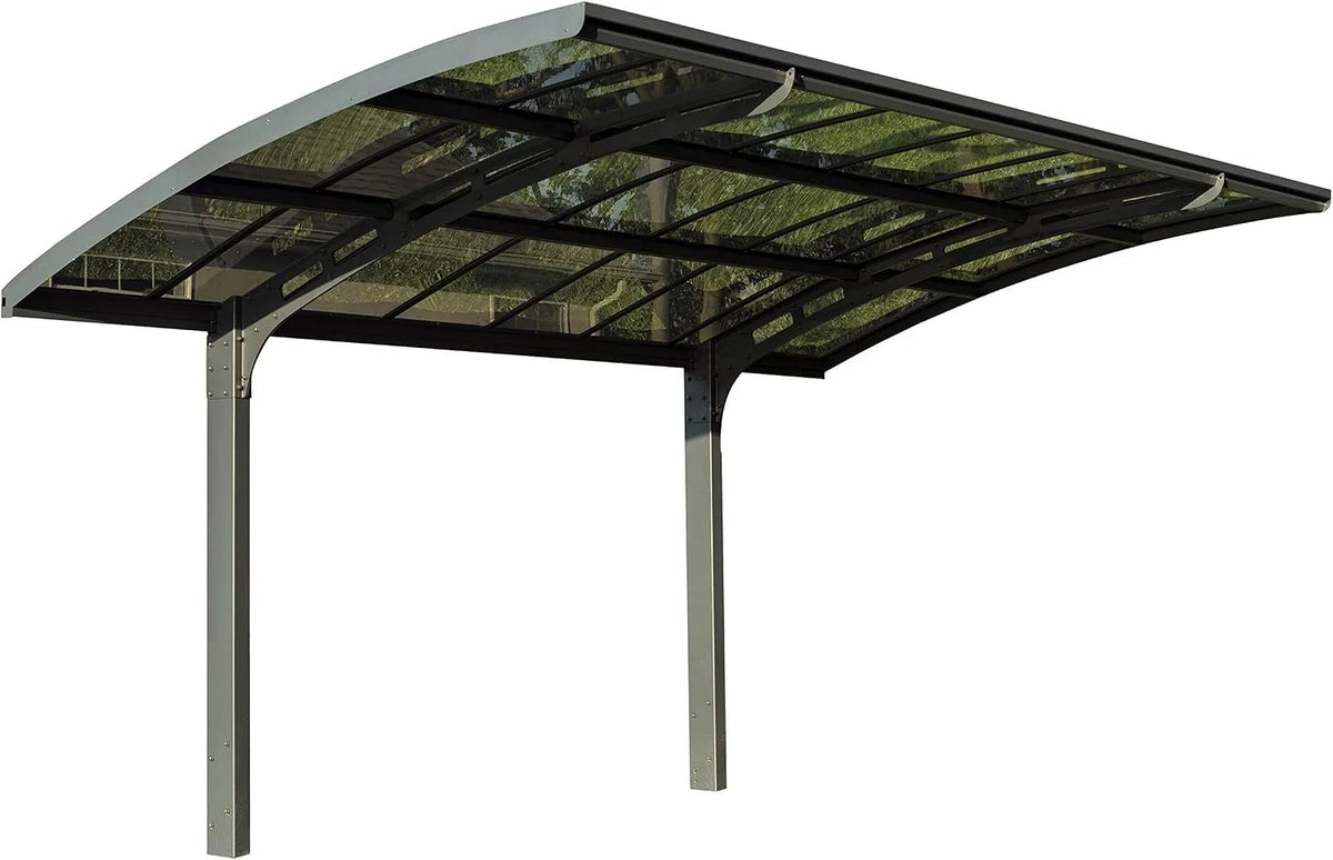 Carport 5000 Canopia by Palram, Bausatz Arizona Breeze 495 x 289 cm Einzelcarport Polycarbonat in Grau für PKW aus rostfreiem Aluminium