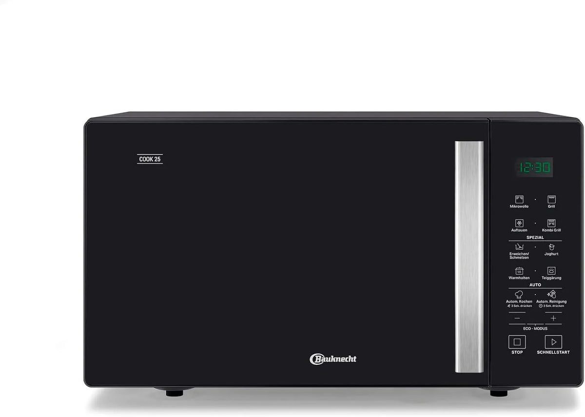 Bauknecht Mikrowelle MWK 253 B, Fassungsvermögen 25 l Garraum, Schnellstart-Funktion, Automatikprogramme, Schmelzfunktion, Kombination Grill