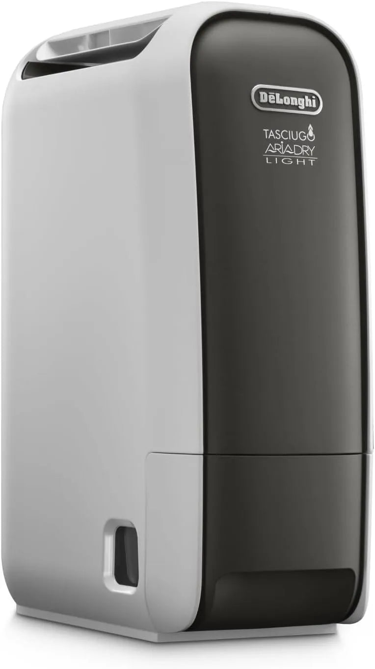 De'Longhi Luftentfeuchter DNS65, Fassungsvermögen 6L, Wäschetrockner, Tragbarer, Ionisator, Anti-Schimmel, Farbe Grau, 6L/Tag, Tasciugo AriaDry Light