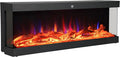 Elektrokamin, El Fuego „Nizza' 3D Wandkamin, Breite 107 cm, 9 Verschiedene LED-Farbmodi, Fernbedienung und APP-Steuerung, Audio-Knistereffekt