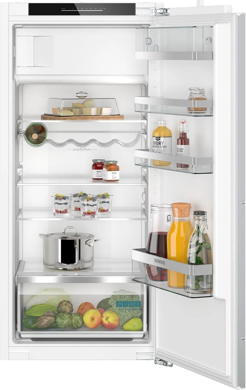 Siemens Kühlschrank KI42LADD1 iQ500, Einbau mit Gefrierfach, hyperFresh, autoAirflow, Maße 122,5 x 56 cm, Made in Germany, Türalarm