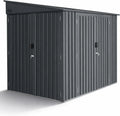 Fahrrad, Fahrradgarage Metall verzinkt und pulverbeschichtet, Maße 170 x 249 x 204 cm, Fahrradbox Bikebox 4 m², mit Tür und Vorhängeschloss, B x T x H