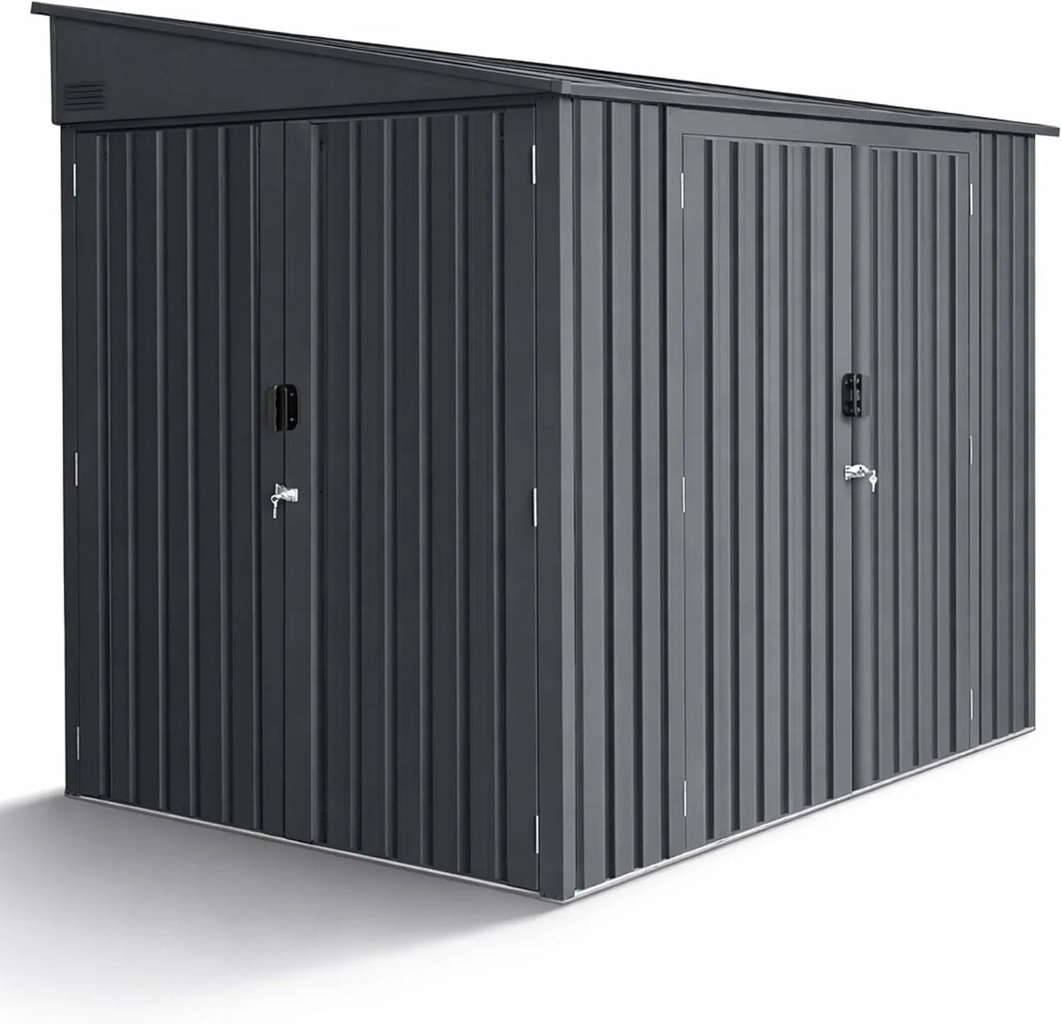 Fahrrad, Fahrradgarage Metall verzinkt und pulverbeschichtet, Maße 170 x 249 x 204 cm, Fahrradbox Bikebox 4 m², mit Tür und Vorhängeschloss, B x T x H
