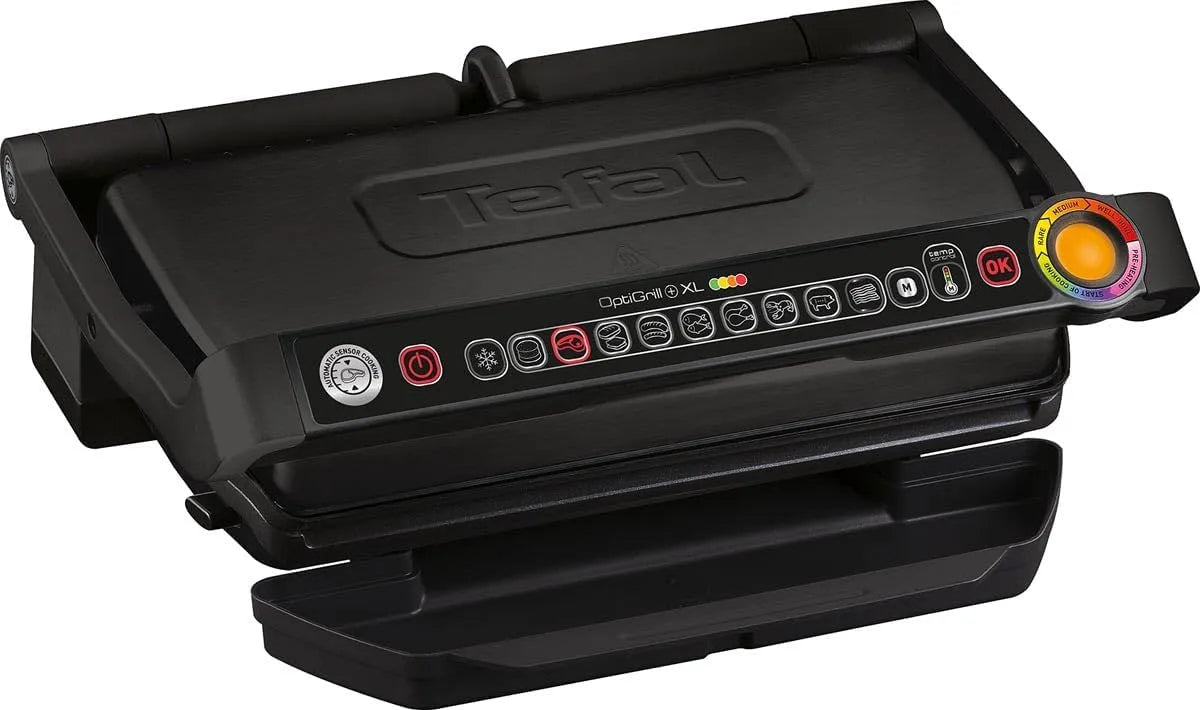 Tefal Grill GC7248, OptiGrill+ XL mit Snacking & Baking 2000 Watt 9 Betriebsprogramme Antihaft