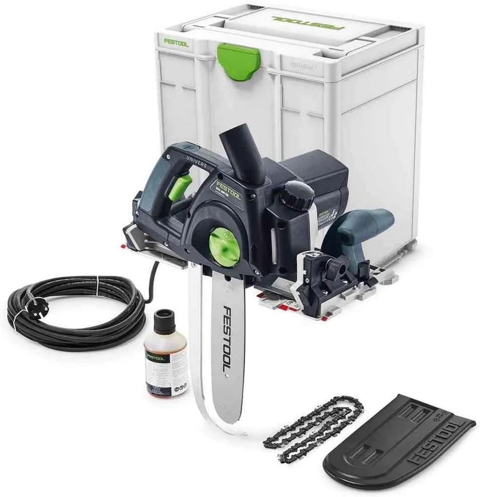 Plus UNIVERS SSU 200 EB Festool Schwertsäge, Kettenhaftöl, Anschlusskabel, im Systainer, mit Sägekette, Schutzabdeckung
