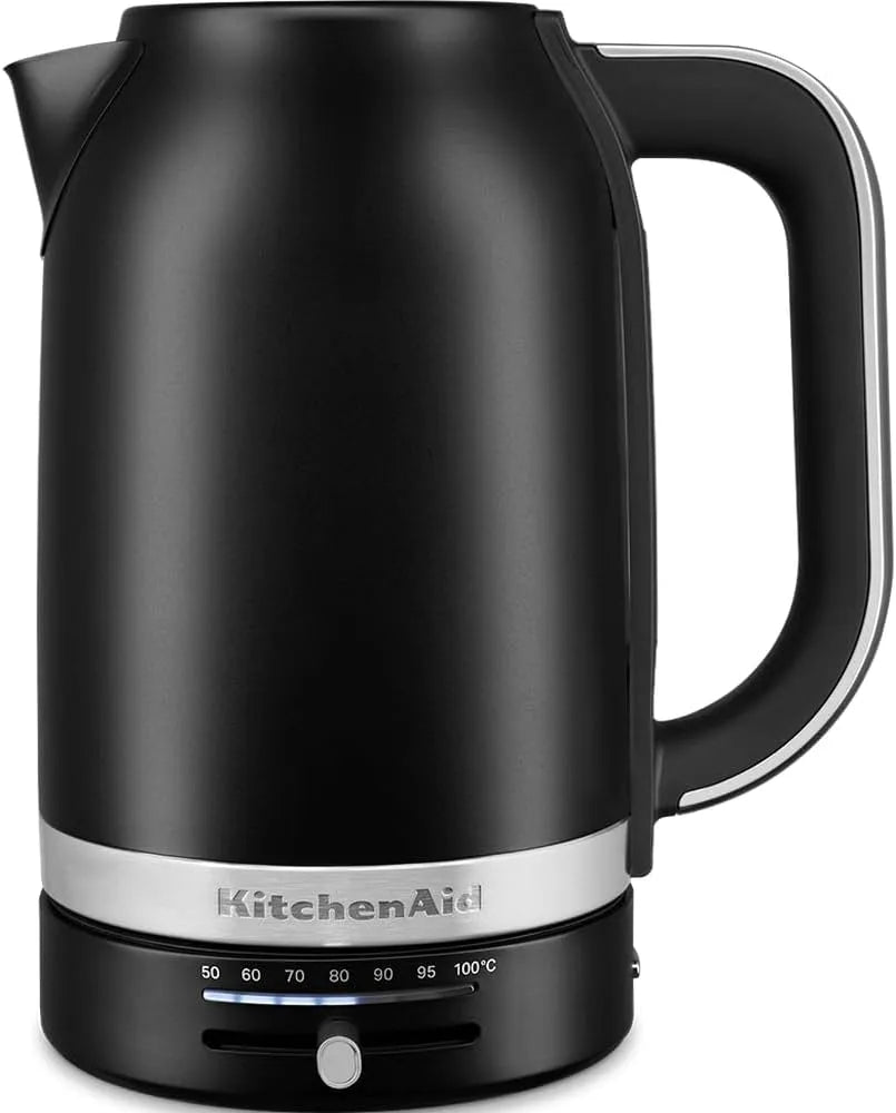 KitchenAid Wasserkocher, mit Temperatureinstellung von 50 bis 100°C, Teekocher mit Temperaturanzeige und Kalkfilter 1,7L, Electrisch 2400 Watt