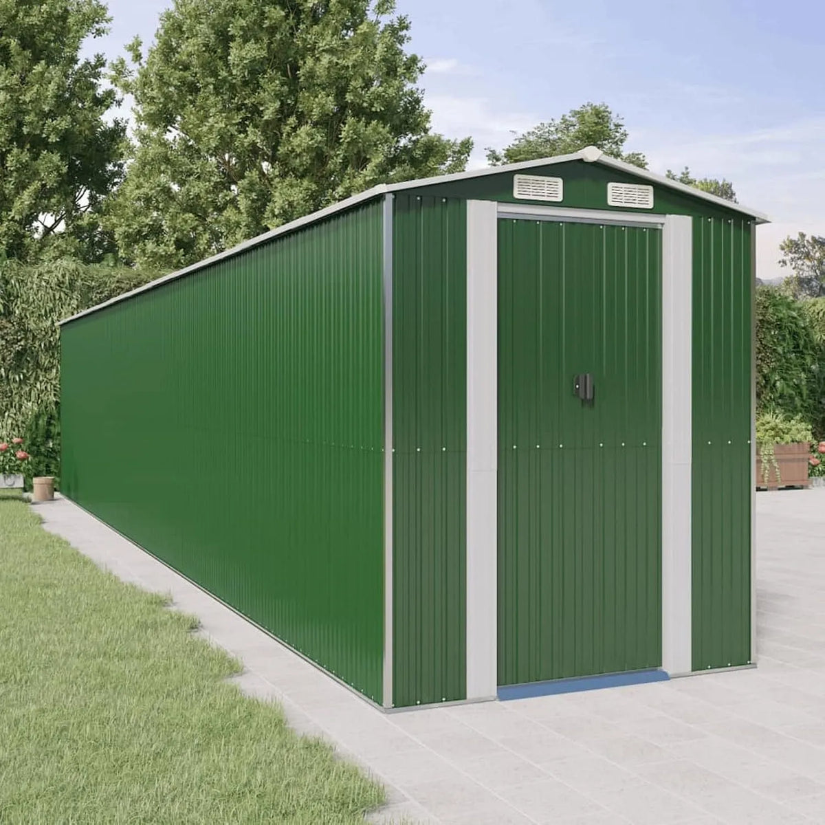 Geräteschuppen, Metall Gerätehaus Gartenhaus Gartenschuppen Lagerschuppen Gartenschrank Metall-Schrank