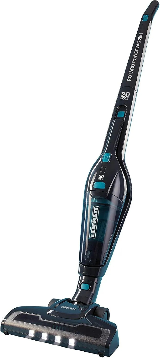 Staubsauger 2in1 Leifheit Akku, Rotaro PowerVac für bis zu 40 min kabelloses Staubsaugen, Akkustaubsauger mit Handstaubsauger und 20V Akku