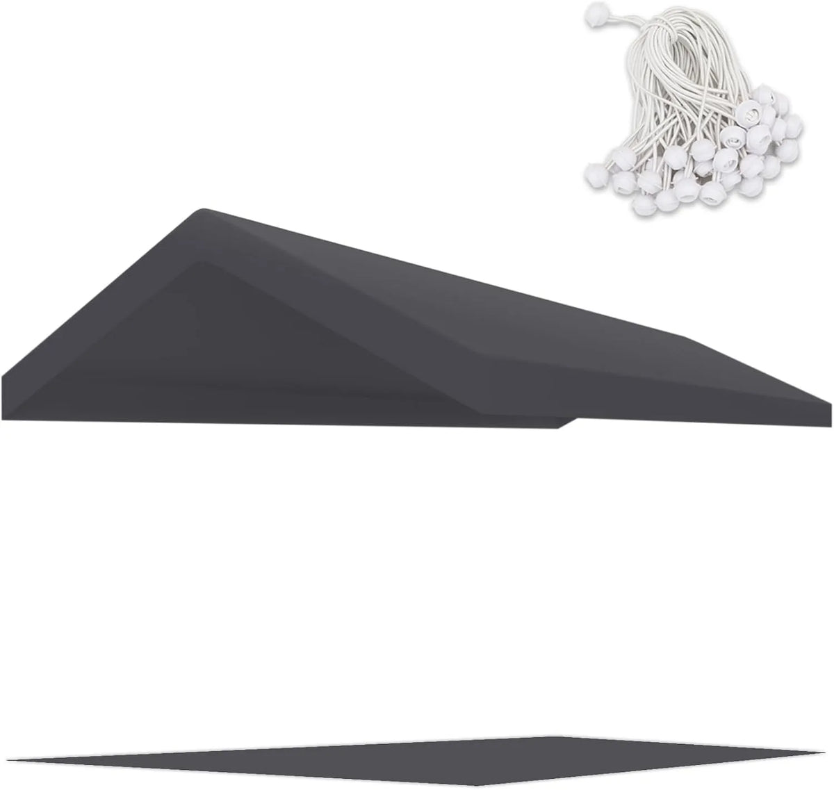 Carport, Ersatzüberdachung, Garage, Partyzelt, nur obere Abdeckung, Farbe Grau, 3 m x 50 cm, für Auto, Unterstand