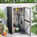 Gerätehaus, Anthrazit 88x89x161 cm Verzinkter Stahl Gartenhütte Geräteschuppen Metall Garten