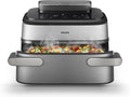 Philips Heißluftfritteuse 5000 NA565/00, Steam Airfryer Series Megabasket, Fassungsvermögen 9.5L Megabasket oder 3L + 6L Dual Basket, SteamFry