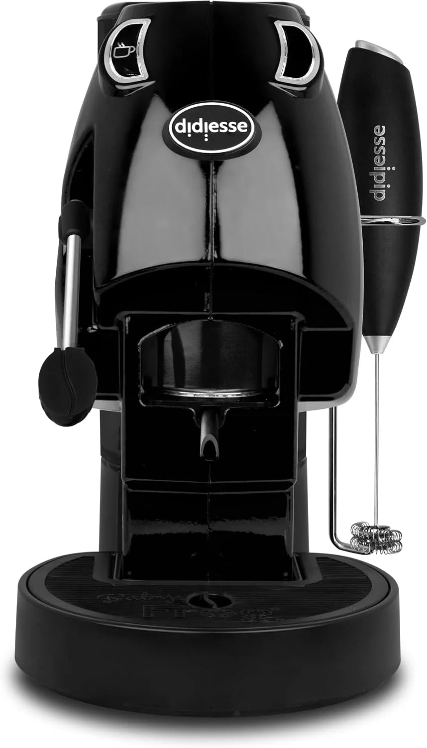 Kaffeemaschine, Didiesse Baby Frog Coffee & Tea für Pads, Warmwasserspender, geringer Verbrauch 450 W, in Schwarz