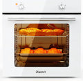 Backofen, Einbaubackofen 60 cm in freistehender Ausführung Einbauofen, mit Stecker Drehknopfsteuerung 4 Funktionen 50 bis 250 °C Einbaugerät 65L 2200W
