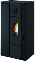 Pelletofen, Leistung 6 kW, 50-120 m², Stahl, in Schwarz