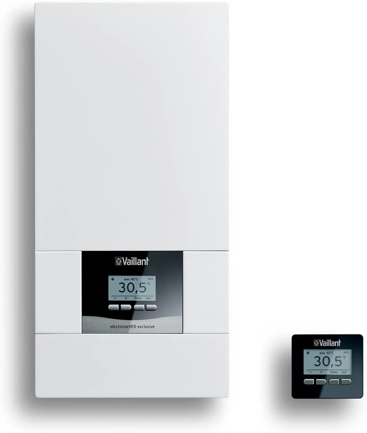 Durchlauferhitzer 0010023749 Vaillant elektronischer, VED exclusive 27/8, druckfest, Leistung 27kW, Spannung 400V, Energieklasse A, Grafikdisplay