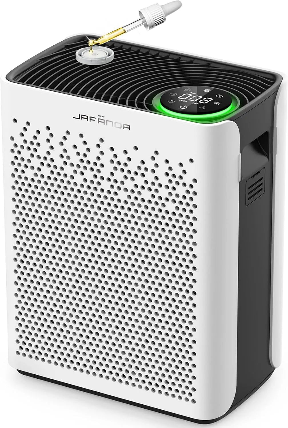 Luftreiniger JF280 H13-HEPA-Filter Echtzeit-PM2.5-Anzeige Jafanda, CADR 153 CFM, mit, Staub & Allergene, 20 dB Schlafmodus, für Schlafzimmer